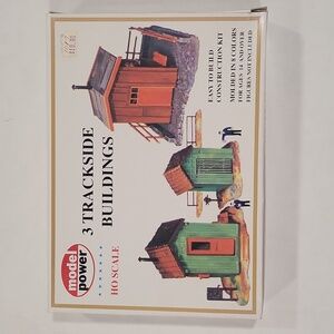 Model Power HO Scale 3 Trackside Buildings Kit